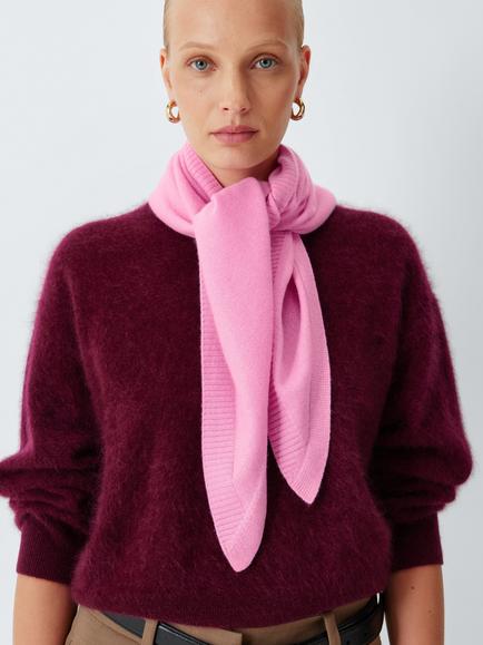 John Lewis Cashmere Triangle Scarf, Pink