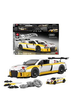 Hot Wheels Mattel Brick Shop '15 Audi R8 LMS Buildable Toy Car Set, Multi