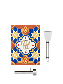 PRINTWORKS Essentials Falafel Tools Gift Set, Orange / Blue