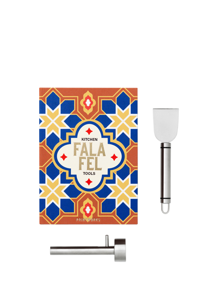 PRINTWORKS Essentials Falafel Tools Gift Set, Orange / Blue