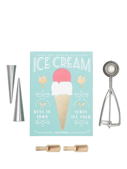 PRINTWORKS Essentials Ice Cream Tools Gift Set, Blue