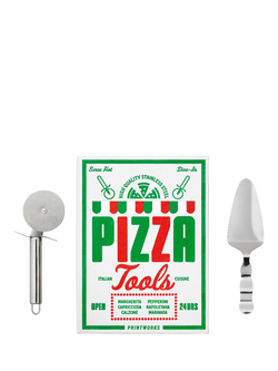 PRINTWORKS The Essentials Pizza Tools Gift Set, Green