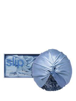 Slip® Pure Silk Turban - view 2, Cornflour