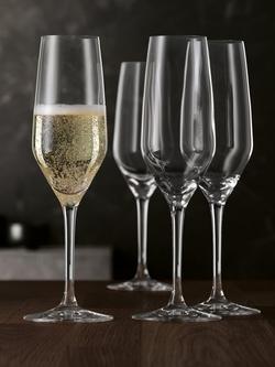 Spiegelau Style Crystal Glass Champagne Flute, Set of 4, 240ml, Clear - view 2, Clear