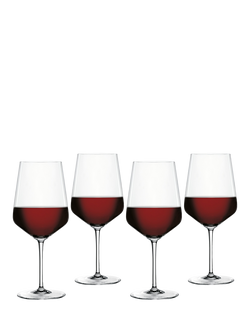 Spiegelau Style Crystal Red Wine Glass, Set of 4, 630ml, Clear, Clear