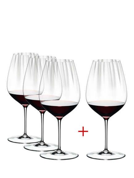 RIEDEL Performance Crystal Glass Cabernet/Merlot Wine Glass, Set of 4, 834ml, Clear, Clear