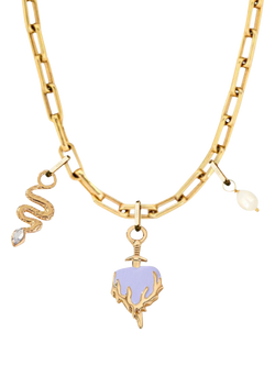 frkl. Forbidden Fruits Heart on Fire Charm, Lilac - view 2, Lilac