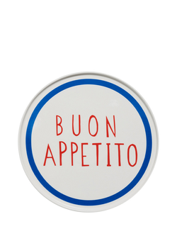 In The Roundhouse Buon Appetito Fine China Dinner Plate, 25cm, White/Multi, Multi