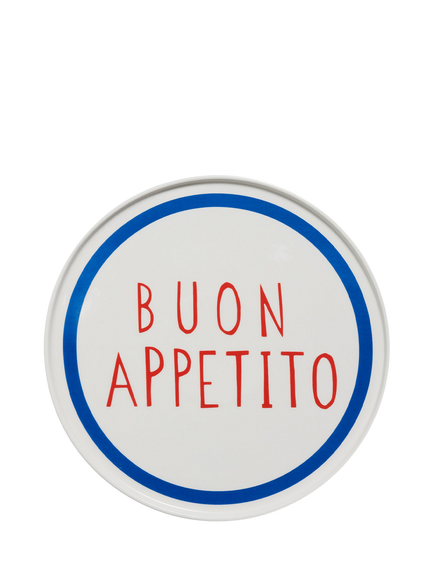 In The Roundhouse Buon Appetito Fine China Dinner Plate, 25cm, White/Multi, Multi