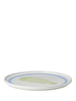 In The Roundhouse Fish Fine China Dinner Plate, 25cm, White/Multi - view 2, Multi