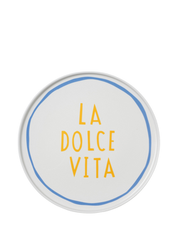 In The Roundhouse La Dolce Vita Fine China Dinner Plate, 25cm, White/Multi, Multi