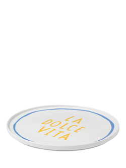 In The Roundhouse La Dolce Vita Fine China Dinner Plate, 25cm, White/Multi - view 2, Multi