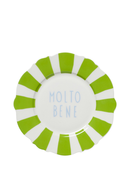 In The Roundhouse Wave Italian Fine China Side Plates, Set of 4, 21cm, Pastel/Multi - view 2, Multi
