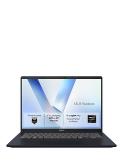 ASUS Vivobook 14 Copilot+ Laptop, AMD Ryzen AI 7 Processor, 16GB RAM, 1TB SSD, 14” WUXGA, Blue, Blue