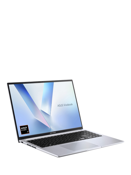 ASUS Vivobook 16 M1605 Laptop, AMD Ryzen 7 Processor, 16GB RAM, 1TB SSD, 16” WUXGA, Silver - view 2, Silver