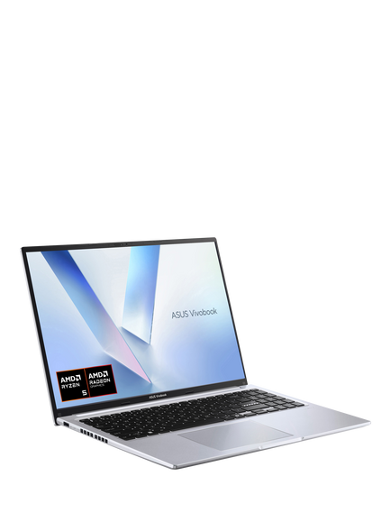 ASUS Vivobook 16 M1605 Laptop, AMD Ryzen 5 Processor, 16GB RAM, 512GB SSD, 16” WUXGA, Silver - view 2, Silver