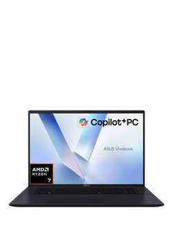 ASUS Vivobook 18 Copilot+ PC Laptop, AMD Ryzen AI 5 Processor, 16GB RAM, 1TB SSD, 18” WUXGA, Blue, Blue