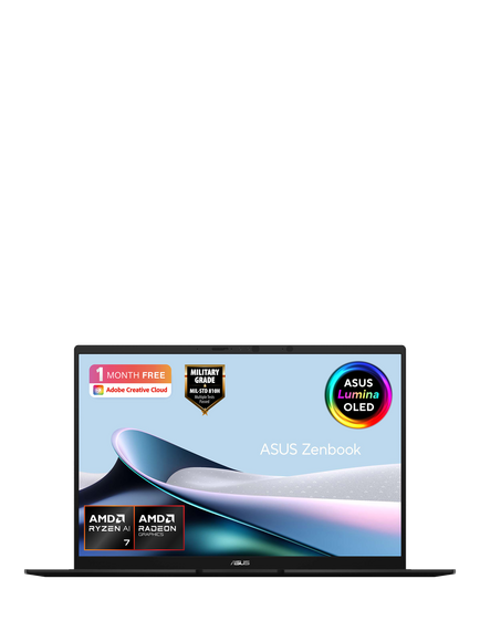 ASUS ZenBook 14 Laptop, AMD Ryzen AI 5 Processor, 16GB RAM, 1TB SSD, 14” WUXGA OLED, Black, Black