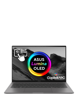 ASUS ZenBook S14 UX5406 Laptop, Intel Core Ultra 9 Processor, 32GB RAM, 1TB SSD, 14” 3K OLED Touchscreen, Grey, Grey