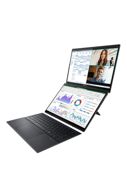 ASUS ZenBook Duo UX8406 Dual Screen Laptop, Intel Core Ultra 9 Processor, 32GB RAM, 2TB SSD, 14” OLED  Full HD Touchscreen, Grey - view 2, Grey
