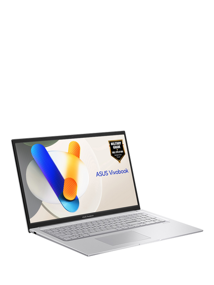 ASUS VivoBook 17 X1704 Laptop, Intel Core 5 Processor, 16GB RAM, 512GB SSD, 17.3" Full HD, Silver - view 2, Silver