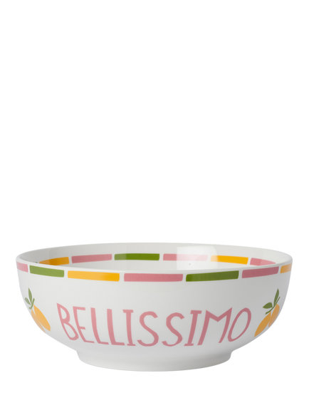 In The Roundhouse Bellissimo Fine China Serving Bowl, 25cm, White/Multi, Multi