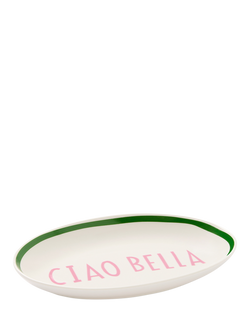 In The Roundhouse Ciao Bella Fine China Oval Dish, 20cm, White/Multi - view 2, Multi