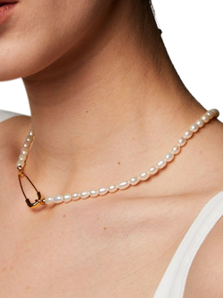 frkl. Punk Pearl Necklace, Pearl - view 2, Pearl