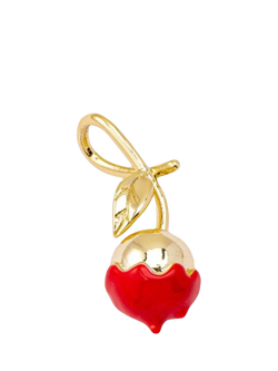 frkl. Let's Eat Cake Cherry Picked Charm, Gold/Red, Gold/Red