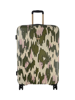 Radley Abstract Animal Large 4-Wheel Suitcase, Hunter Green, Hunter Green/Multi