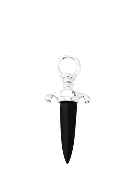 frkl. Rebel Heart Dagger Charm, Black, Black