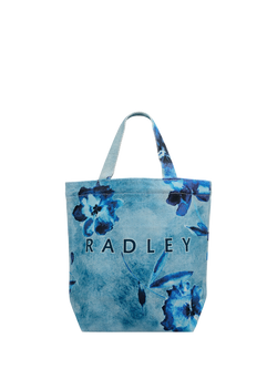 Radley Canvas Tote Bag, Denim Blue, Denim