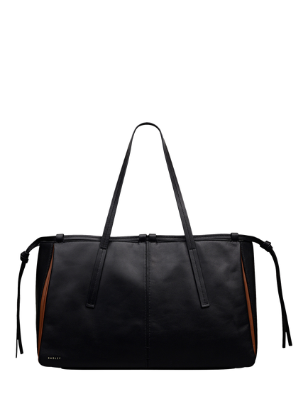 Radley The Connaught Leather Large Shoulder Bag, Black, Black