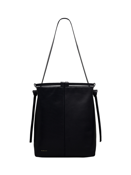 Radley The Connaught Leather Shoulder Bag, Black, Black