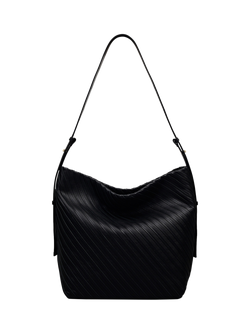 Radley The Luxborough Leather Striped Bucket Bag, Black