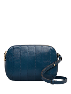 Radley Dukes Place Leather Zip-Top Crossbody Bag, Utility Blue, Utility Blue