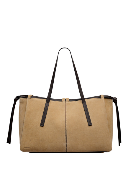 Radley The Connaught Suede Large Shoulder Bag, Sahara, Sahara
