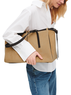 Radley The Connaught Suede Large Shoulder Bag, Sahara - view 2, Sahara