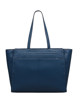 Radley Oak Street Leather Tote Bag, Utility Blue - view 2, Utility Blue