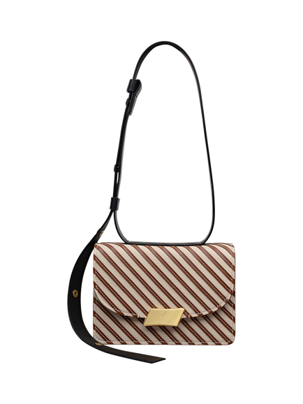 Radley The Belsize Stripe Small Shoulder Bag, Salt, Salt