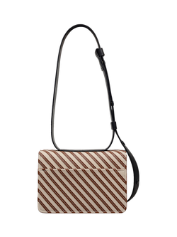 Radley Belsize Striped Shoulder Bag, Salt - view 2, Salt