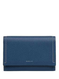 Radley Oak Street Bifold Nappa Leather Purse, Utility Blue