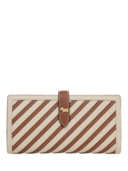 Radley Willis Street Large Leather Striped Purse, Salt, Salt