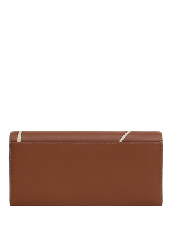 Radley Floral Appliqué Large Leather Purse, Brown - view 2, Cognac