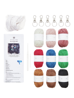 Rico Design Ricorumi Chingu Animal Keyrings Crochet Kit - view 2, Multi