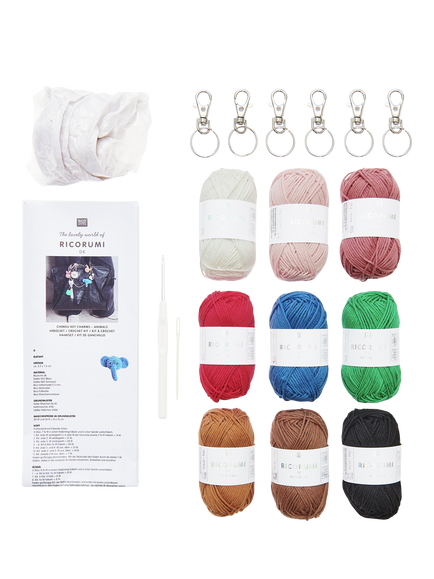 Rico Design Ricorumi Chingu Animal Keyrings Crochet Kit - view 2, Multi
