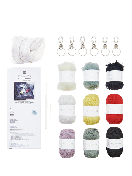 Rico Design Ricorumi Chingu Sky Keyrings Crochet Kit - view 2, Multi