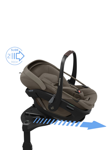 Maxi-Cosi Coral Slide Pro iSize Baby Car Seat, Oak Truffle - view 2, Oak Truffle