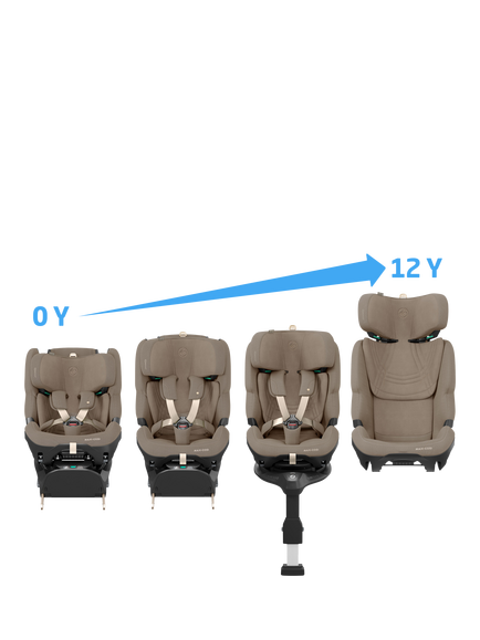Maxi-Cosi Pearl XL Slide Pro iSize Baby Car Seat, Authentic Truffle - view 2, Authentic Truffle