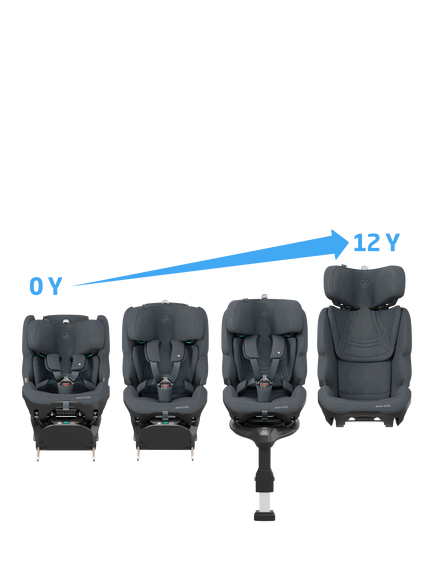 Maxi-Cosi Pearl XL Slide Pro iSize Baby Car Seat, Authentic Graphite - view 2, Authentic Graphite